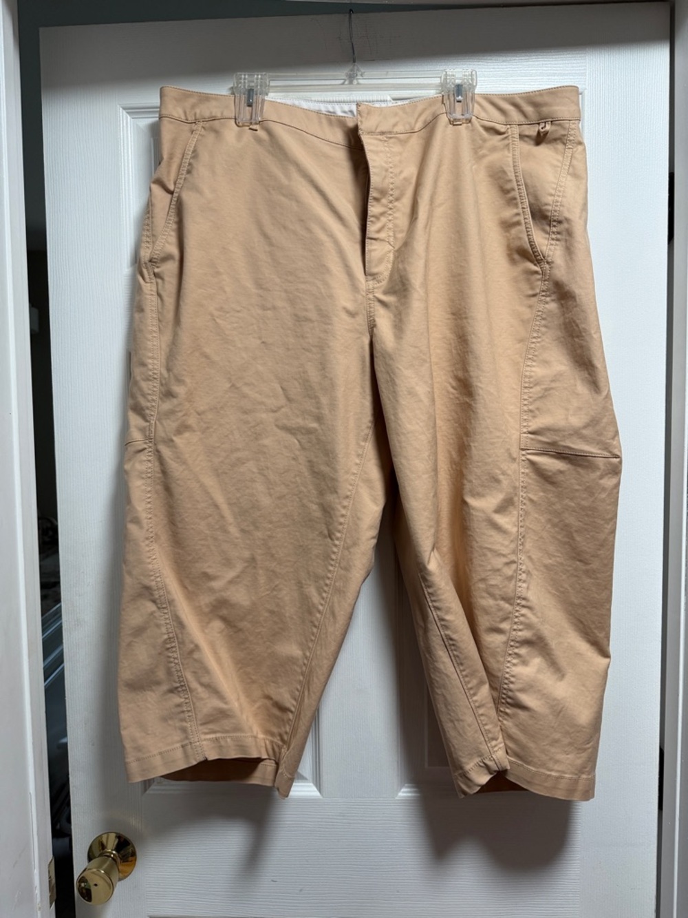 Maeve Beige Barrel Pants